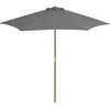 Image de Vidaxl Parasol D'extÃ©rieur Avec MÃ¢t En Bois 270 Cm Anthracite