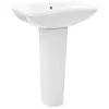 Image de Lavabo autoportant avec socle en cÃ©ramique Blanc 58x47x20 cm