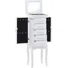 Image de vidaXL Armoire Ã  bijoux sur pieds Blanc