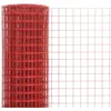 Image de vidaXL Grillage Acier avec revÃªtement en PVC 10x1 m Rouge