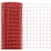 Image de vidaXL Grillage Acier avec revÃªtement en PVC 10x0,5 m Rouge