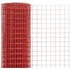 Image de vidaXL Grillage Acier avec revÃªtement en PVC 25x0,5 m Rouge