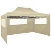 Image de Vidaxl Tente Pliable Avec 3 Parois 3 X 4,5 M CrÃ¨me