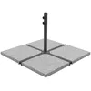 Image de Vidaxl Plaque De Poids CarrÃ©e Pour Parasol Granit 25 Kg Gris
