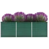 Image de Vidaxl Lit SurÃ©levÃ© De Jardin Acier GalvanisÃ© 240x80x77 Cm Vert