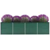 Image de vidaXL Lit surÃ©levÃ© de jardin Acier galvanisÃ© 320x80x77 cm Vert