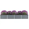 Image de Vidaxl Lit SurÃ©levÃ© De Jardin Acier GalvanisÃ© 320x80x45 Cm Gris
