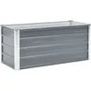 Image de Vidaxl Lit SurÃ©levÃ© De Jardin Acier GalvanisÃ© 100x40x45 Cm Gris