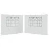 Image de Vidaxl Paroi De Tente De RÃ©ception 2 Pcs Avec FenÃªtre Pe Blanc