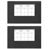 Image de vidaXL Paroi de tente de rÃ©ception 2 pcs avec fenÃªtre PE Anthracite