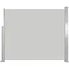 Image de Auvent LatÃ©ral RÃ©tractable Uni Polyester Blanc CassÃ© 120x300 Cm
