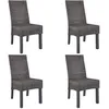 Image de Chaises Ã  manger lot de 4 marron rotin Kubu et bois de manguier vidaXL vidaXL