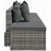 Image de Salon De Jardin 4 Pcs Avec Coussins RÃ©sine TressÃ©e Gris