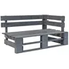 Image de Vidaxl Banc D'angle Palette De Jardin Bois Gris