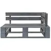 Image de Salons de jardin VidaXL  Banc d'angle palette de jardin  bois gris P31600542