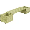Image de Banc De Jardin Ã JardiniÃ¨res Bois De Pin ImprÃ©gnÃ©