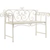 Image de Vidaxl Banc De Jardin 132 Cm MÃ©tal Antique Blanc