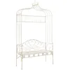 Image de Banc De Jardin 122 Cm Fer Blanc Antique