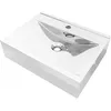 Image de vidaXL Lavabo avec trop-plein 60x46x16 cm CÃ©ramique ArgentÃ©