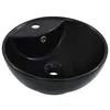 Image de vidaXL Lavabo avec trop-plein 46,5 x 18 cm CÃ©ramique Noir