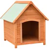 Image de Vidaxl Niche Pour Chiens Bois De Pin Et De Sapin Massif 72x85x82 Cm