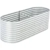 Image de Vidaxl Lit SurÃ©levÃ© De Jardin 240x80x81 Cm Acier GalvanisÃ© ArgentÃ©