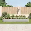 Image de Vidaxl Lit SurÃ©levÃ© De Jardin 400x80x44 Cm Acier GalvanisÃ© ArgentÃ©