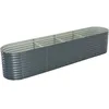 Image de Vidaxl Lit SurÃ©levÃ© De Jardin 400x80x81 Cm Acier GalvanisÃ© Gris