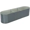 Image de Vidaxl Lit SurÃ©levÃ© De Jardin 320x80x81 Cm Acier GalvanisÃ© Gris