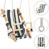 Image de BalanÃ§oire Pour BÃ©bÃ© Avec Ceinture De SÃ©curitÃ© Coton Bois Bleu
