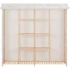 Image de Garde-robe Blanc 173x40x170 cm Tissu - VidaXL