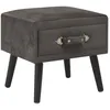 Image de Table De Chevet Gris 40x35x40 Cm Velours