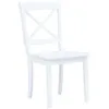 Image de vidaXL Chaises Ã  manger lot de 4 blanc bois d'hÃ©vÃ©a massif