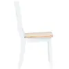 Image de Chaises VidaXL  Chaise  Lot de 4 en Bois d'Hévéa Blanc P31600718