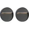 Image de Vidaxl Appliques Murales Ã Led D'extÃ©rieur 2 Pcs 3 W Noir Rond