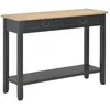 Image de Table Console Noir 110x35x80 Cm Bois