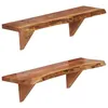 Image de vidaXL ÃtagÃ¨res murales 2 pcs 60x20x16 cm Bois d'acacia massif 247927