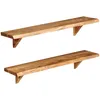 Image de ÃtagÃ¨res murales 2 pcs 90x20x16 cm Bois d'acacia massif