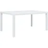 Image de Vidaxl Table De Jardin Blanc 150x90x72 Cm Plastique Aspect De Rotin
