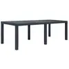Image de Tables à manger de jardin VidaXL  Table de jardin  Plastique Aspect rotin Gris 220x90x72 cm P31600042