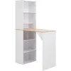 Image de Table De Bar Avec Armoire Blanc 115 X 59 X 200 Cm