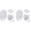Image de Abattant WC avec frein de chute 2 pcs Plastique Blanc