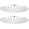 Image de Pomme de douche plongeante 2 pcs Acier inoxydable Ã 25 cm
