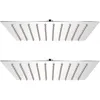Image de Pomme de douche plongeante 2 pcs Acier inoxydable 20x20 cm