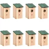 Image de Vidaxl Nichoirs 8 Pcs Bois 14 X 15 X 22 Cm