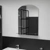 Image de vidaXL Miroir mural avec Ã©tagÃ¨re 50x70 cm Verre trempÃ©
