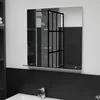 Image de vidaXL Miroir mural avec Ã©tagÃ¨re 60x60 cm Verre trempÃ©