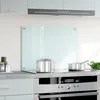 Image de vidaXL Dosseret de cuisine Blanc 70x50 cm Verre trempÃ©