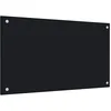 Image de vidaXL Dosseret de cuisine Noir 70x40 cm Verre trempÃ©