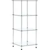 Image de ÃtagÃ¨re Ã  4 niveaux Transparent 40x40x100 cm Verre trempÃ© - VidaXL